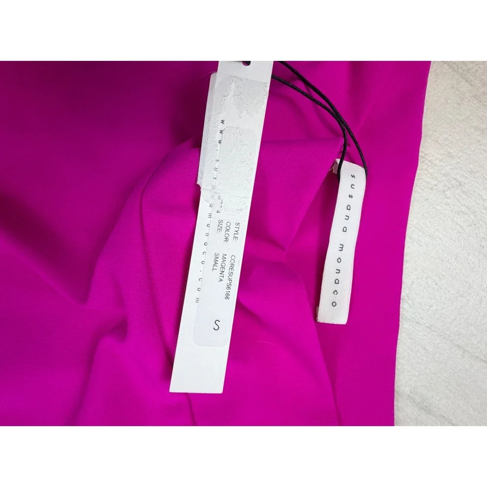 Susana Monaco Magenta Mini Skirt CORESUPS6166 Pink Bodycon Stretch Small NEW
